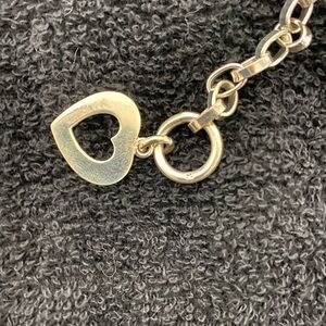 Silpada Heart Chain and Toggle Sterling Silver Bracelet